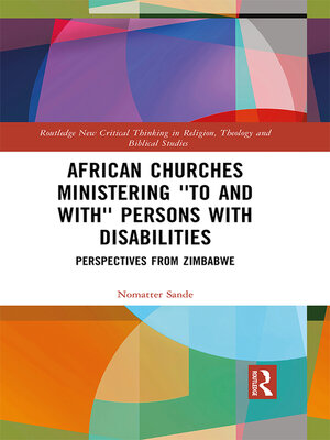cover image of African Churches Ministering 'to and with' Persons with Disabilities